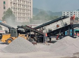 移动式破碎站破石头和建筑垃圾型号